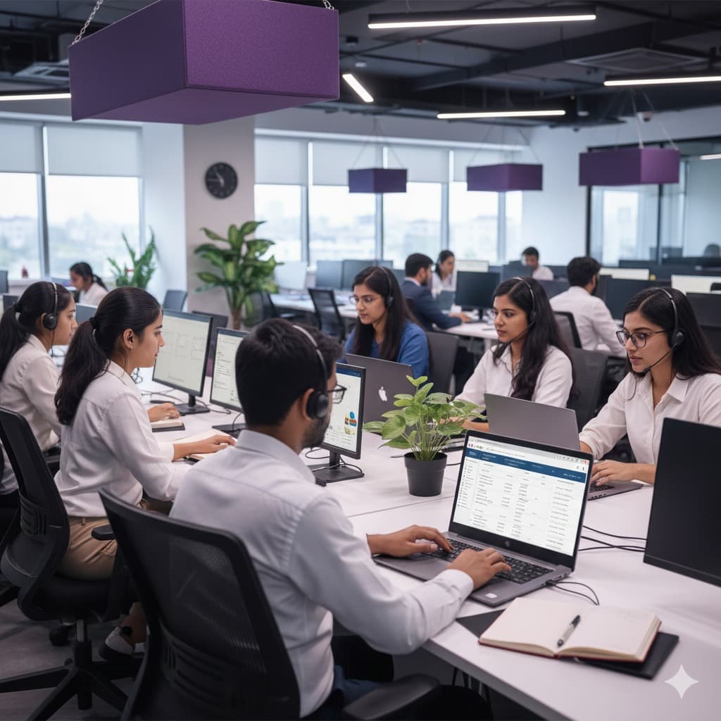 Non-tech career program students collaborating